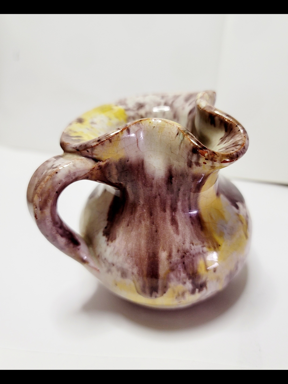 Vintage Williamsburg Hand Made Miniature Left Hand Pitcher